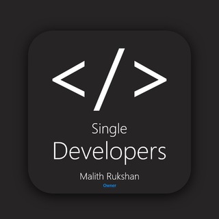 Аватар Телеграм каналу "🔥 Single Developer </> ✌️" @about_malithrukshan