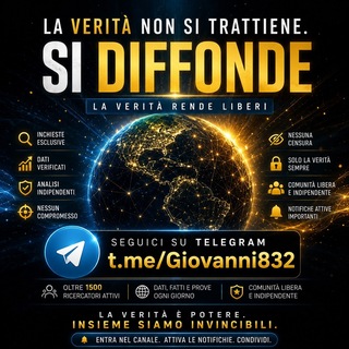 "LA VERITÀ RENDE LIBERI" @giovanni832 Telegram арнасының аватары